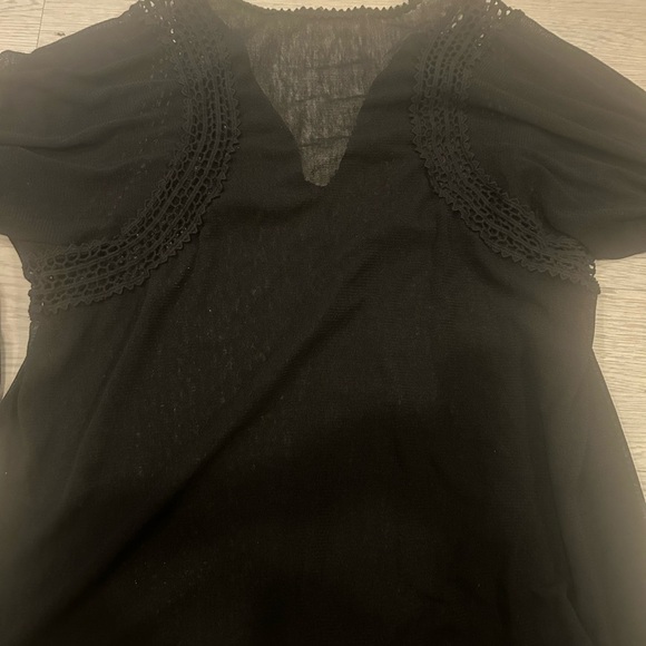Robin Piccone Mesh Tunic Crochet Details Cover Up Size M - Picture 6 of 6